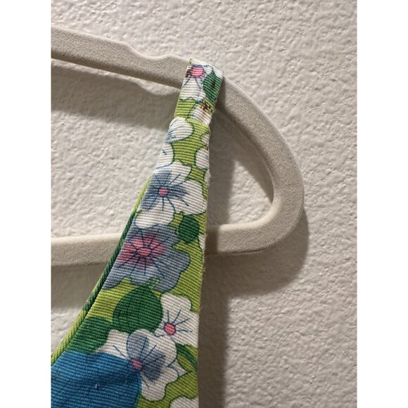Vintage Cole of California Blue Floral Print Scoop Neck Sleeveless Swimsuit Sz 4 - Picture 5 of 9
